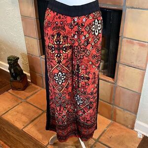 Lilka Red and Black Floral Print Pants, XSP!